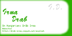 irma drab business card
